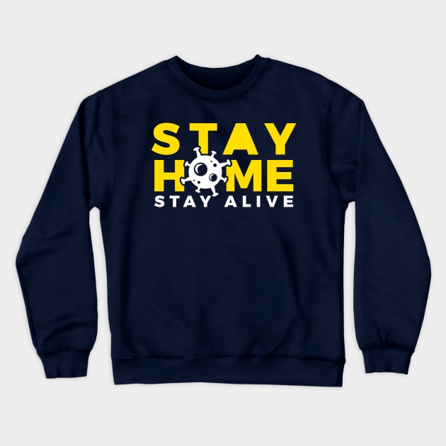 Stay At Home Crewneck Sweatshirt by erwinwira